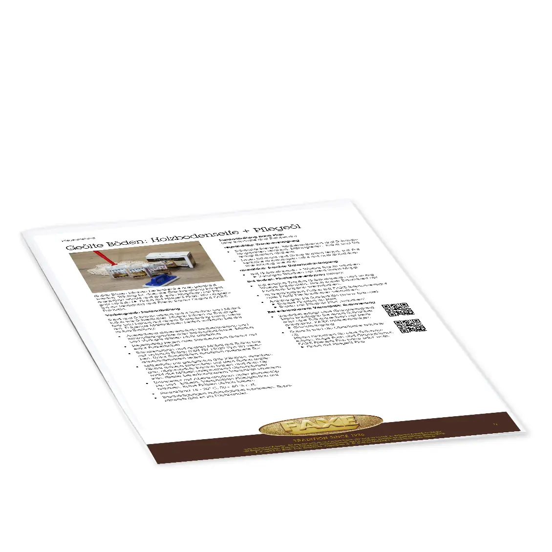Anleitung "Bodenpflege mit Holzbodenseife und Pflegeöl Plus"