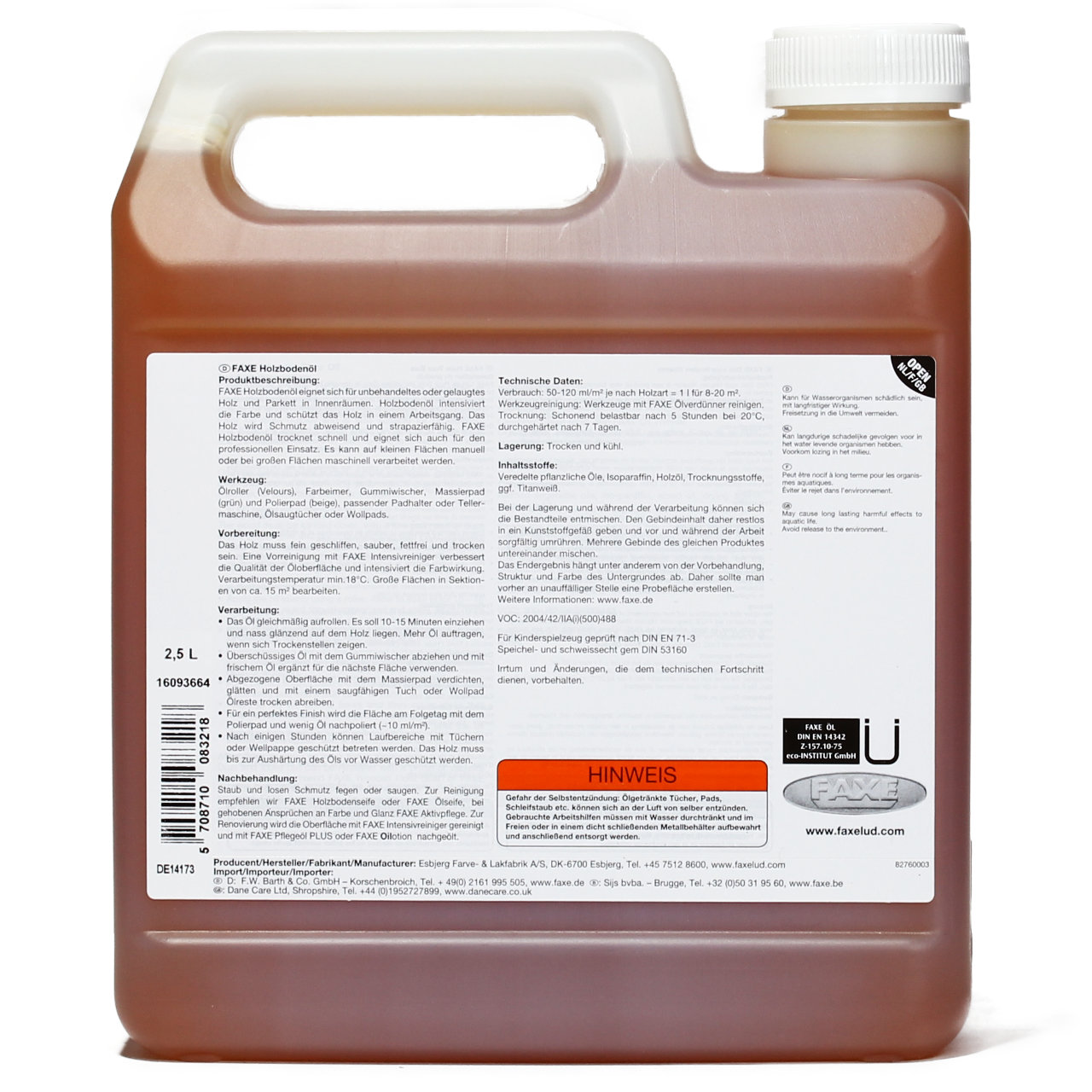 Holzbodenöl Natur 2,5 l